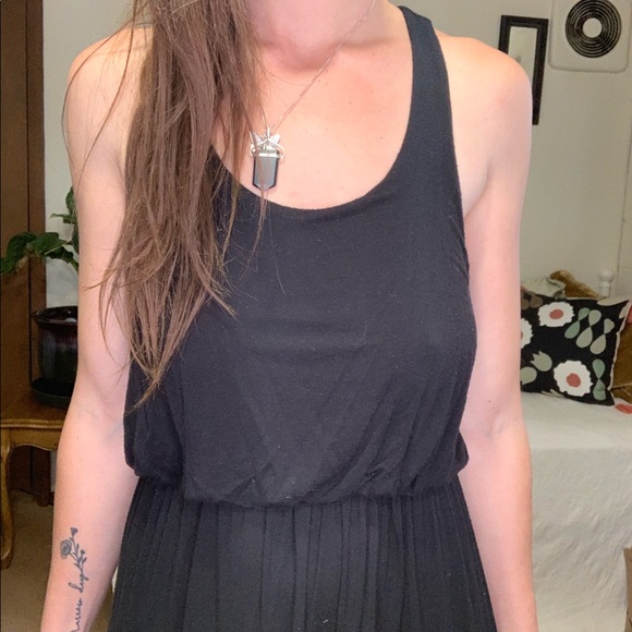 💛 Black Lush Razor Back Maxi Dress - Picture 8 of 9